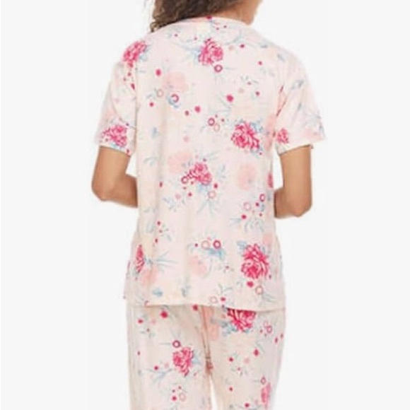 flora Nikrooz 2 piece super soft short sleeve shirt and pants pj set NWT - Picture 2 of 3
